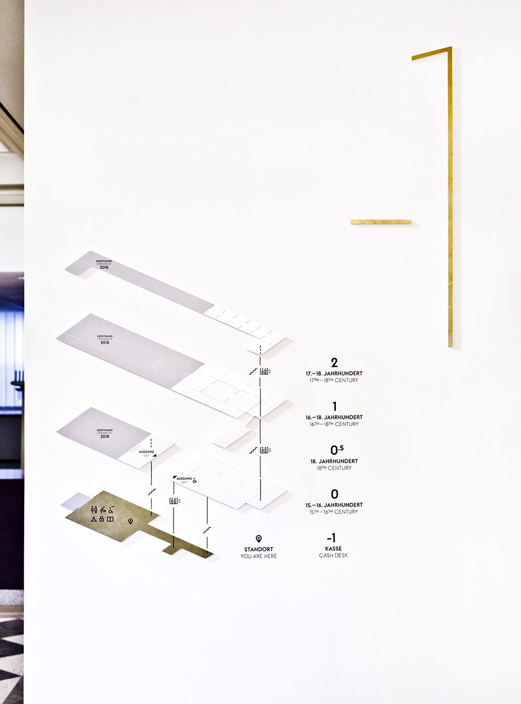 Repère de niveau et plan du bâtiment