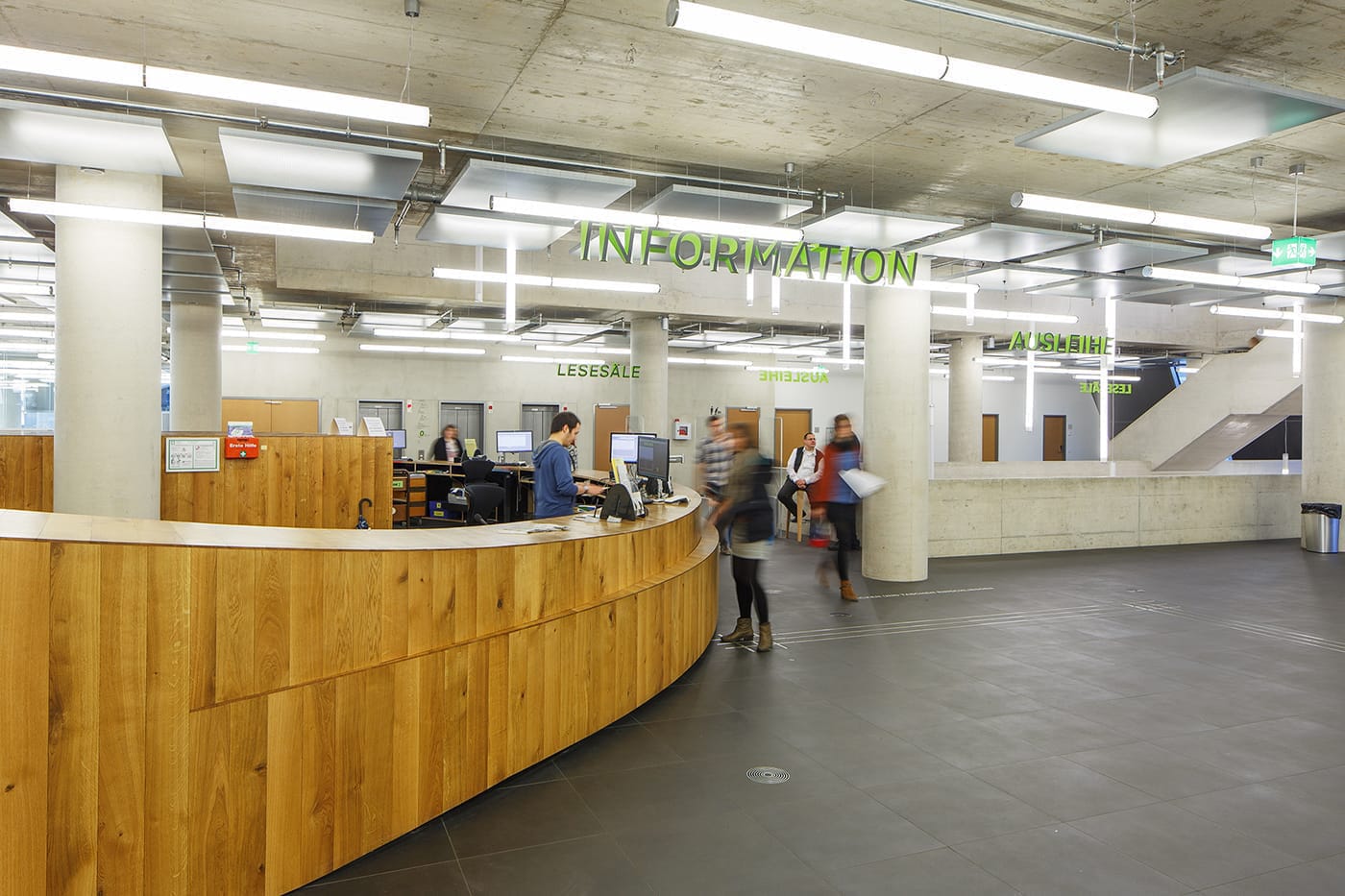 Kennzeichnung Bibliotheksbereiche