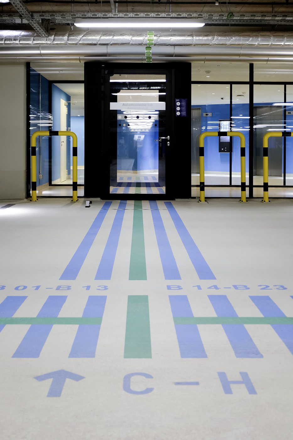 Bodenmarkierung Zugang