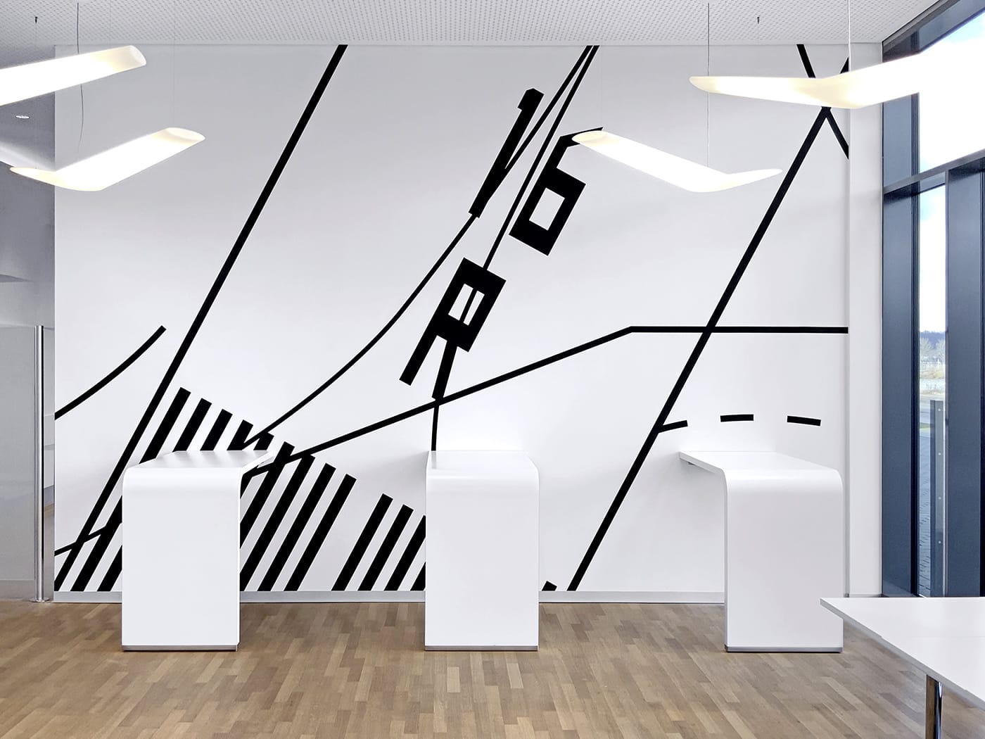 Cafeteria wall graphics