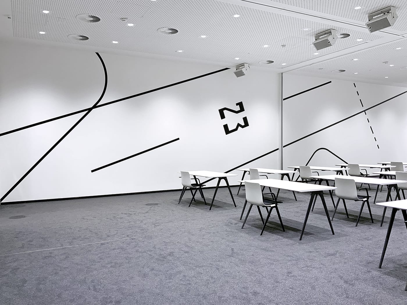 Auditorium wall graphics