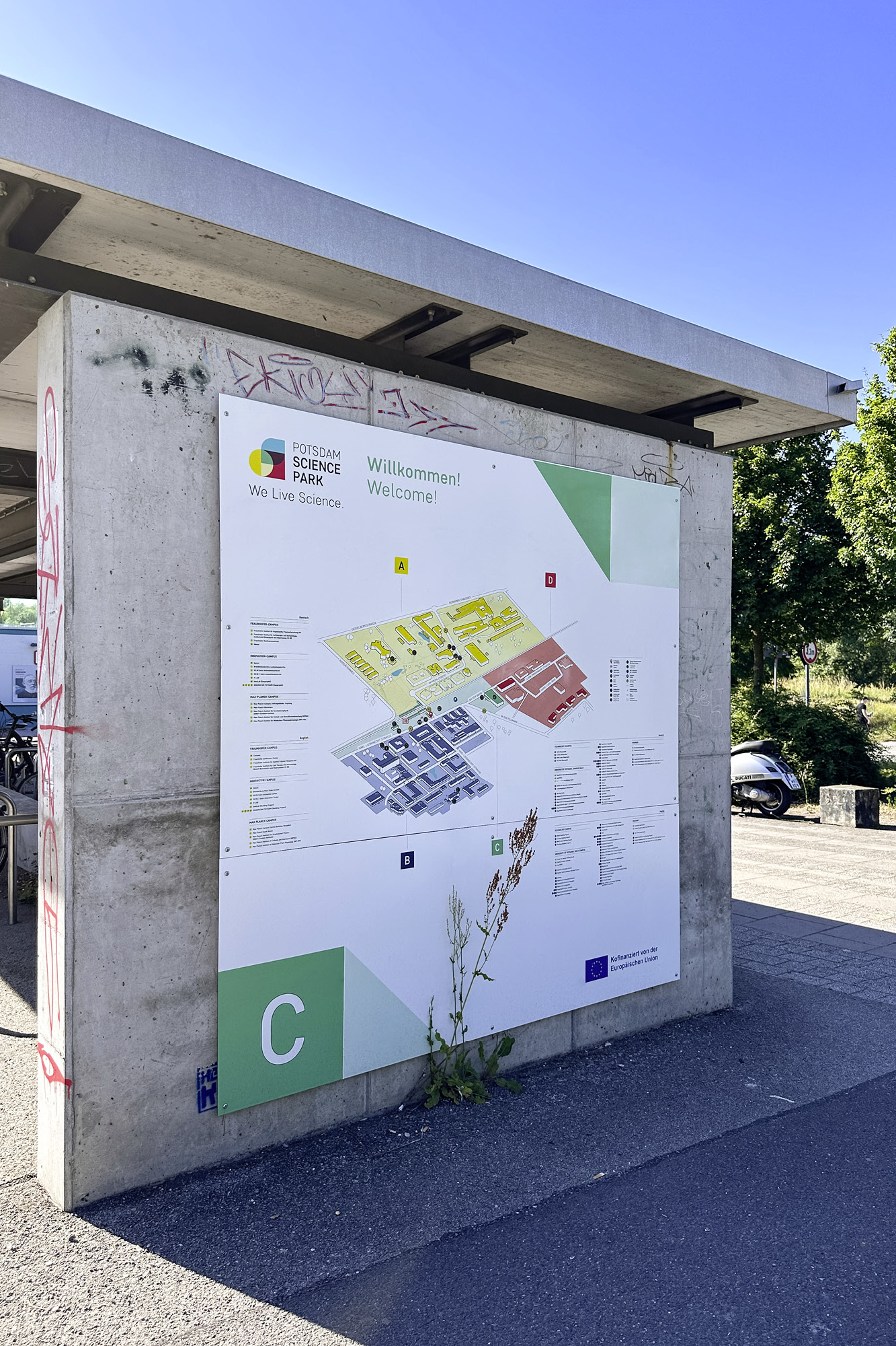 Orientierungsplan am Bahnhof