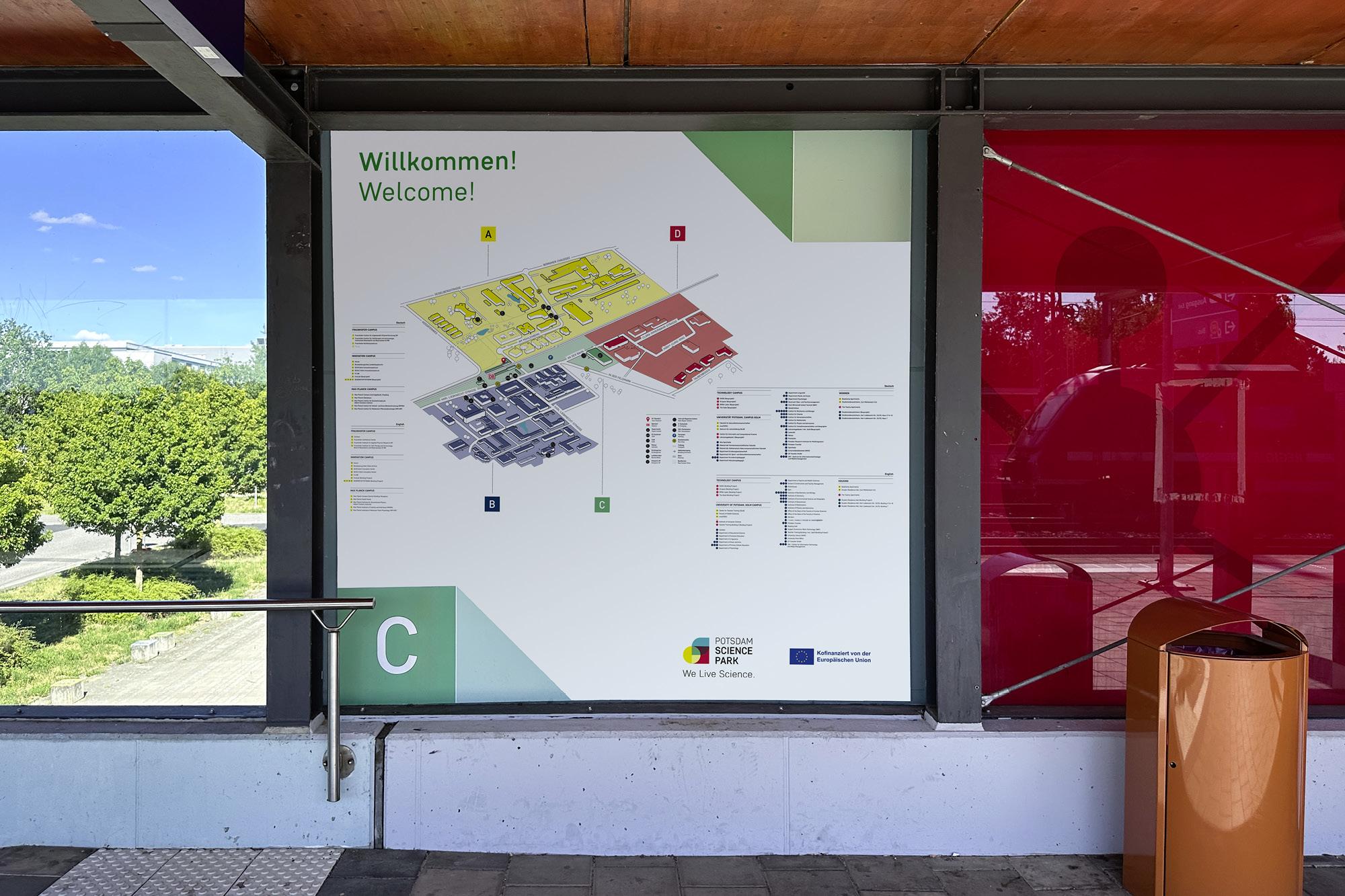 Orientierungsplan am Bahnhof