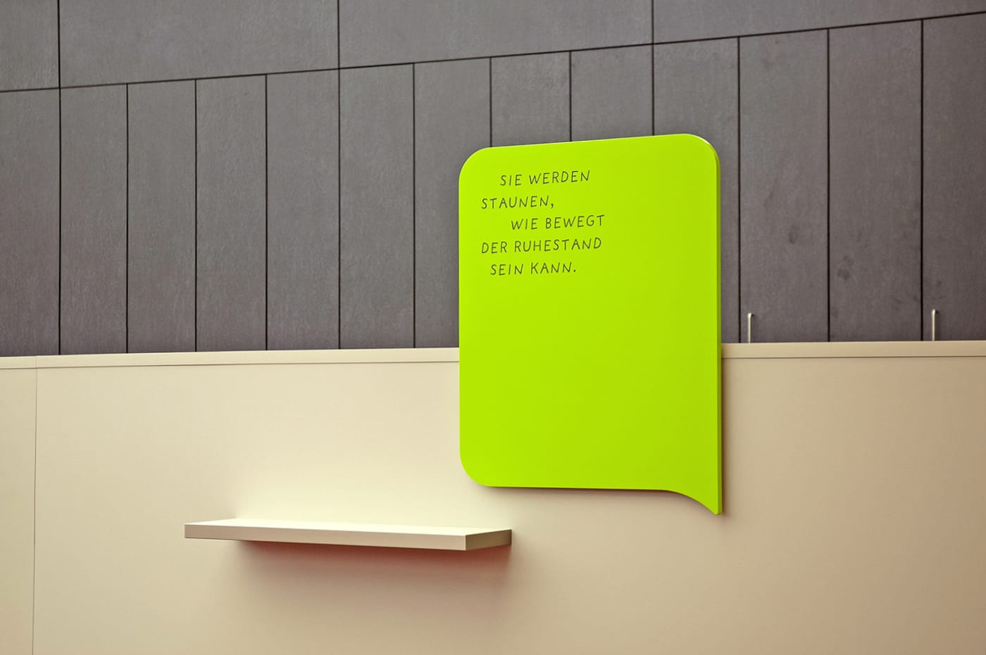 Beschriftungskonzept zum Thema Renteneintritt
