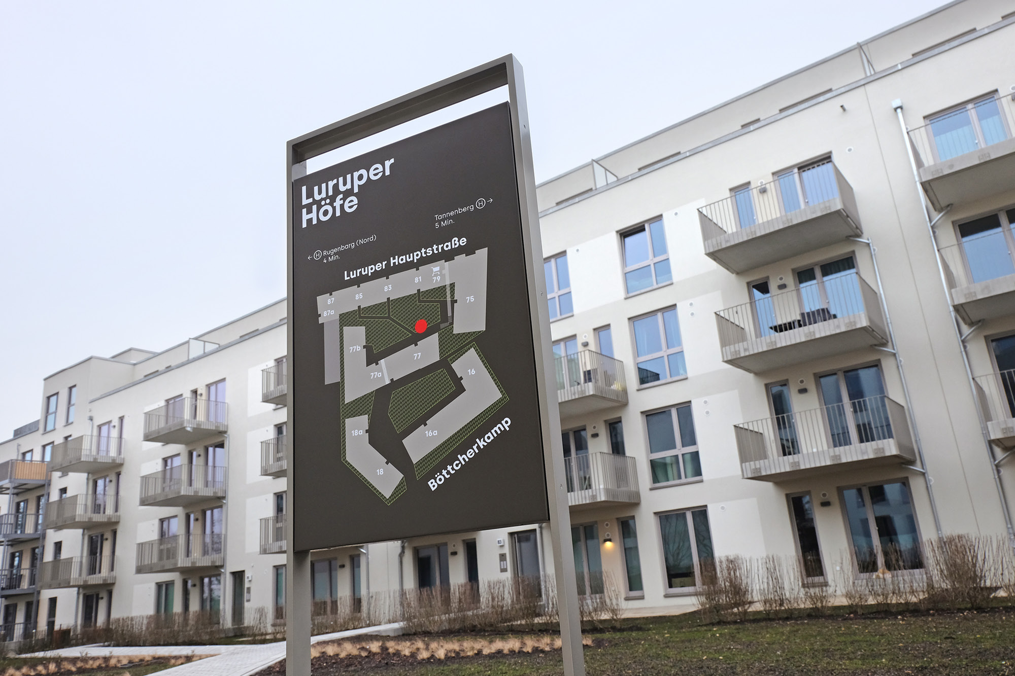 Totem avec plan résidence