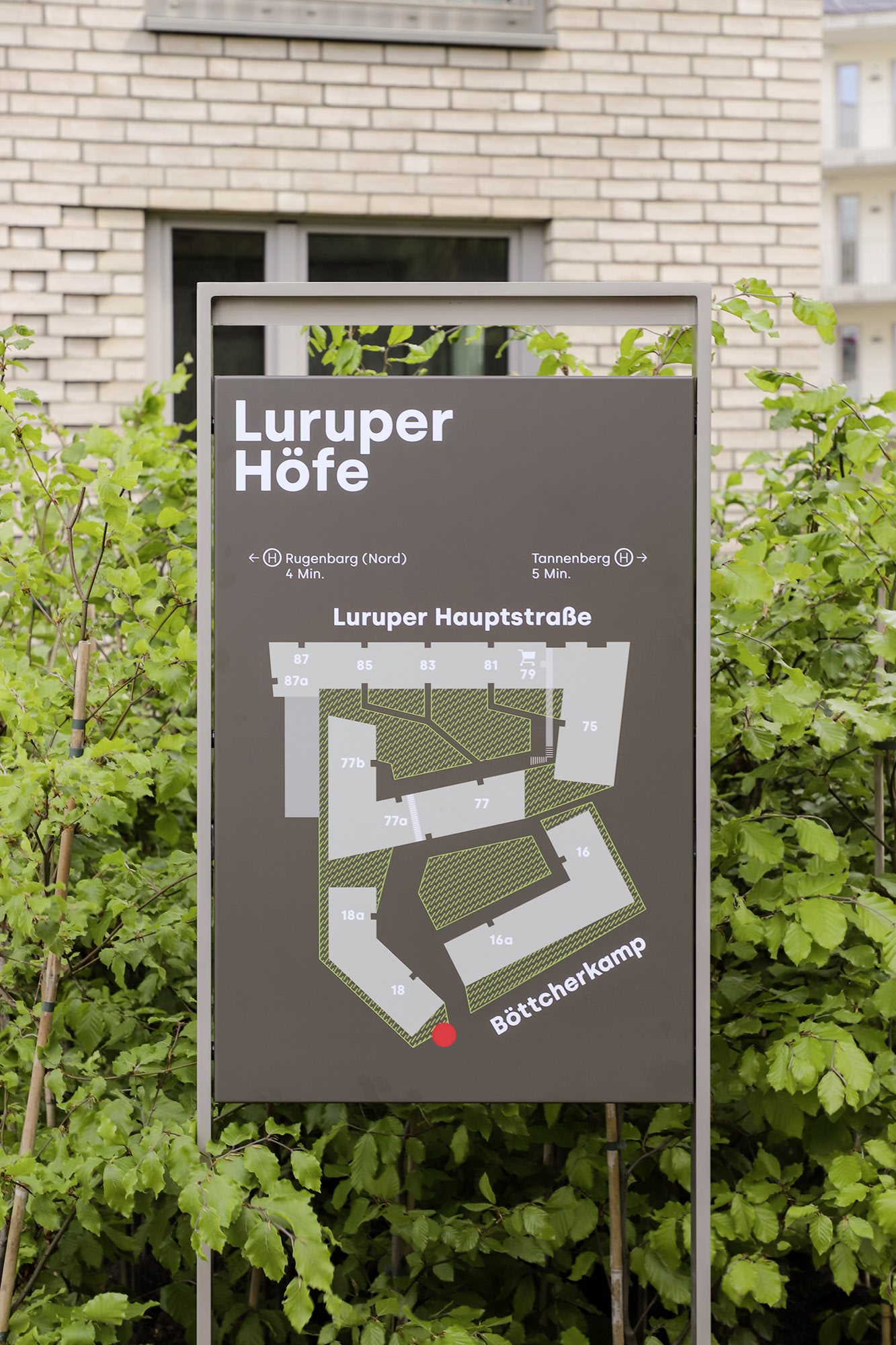 Totem avec plan résidence