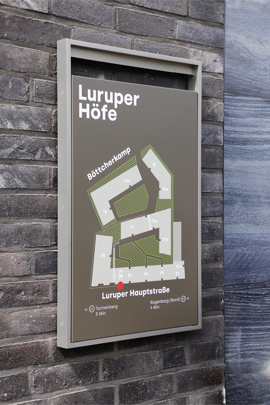 Wandschild Übersichtsplan Wohncomplex