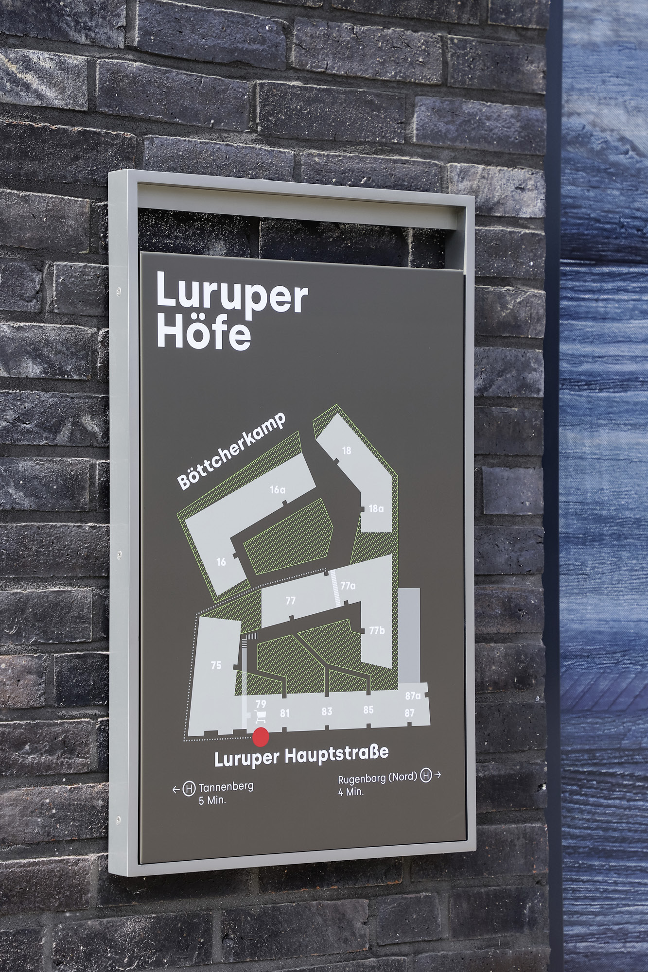 Panneau mural avec plan résidence