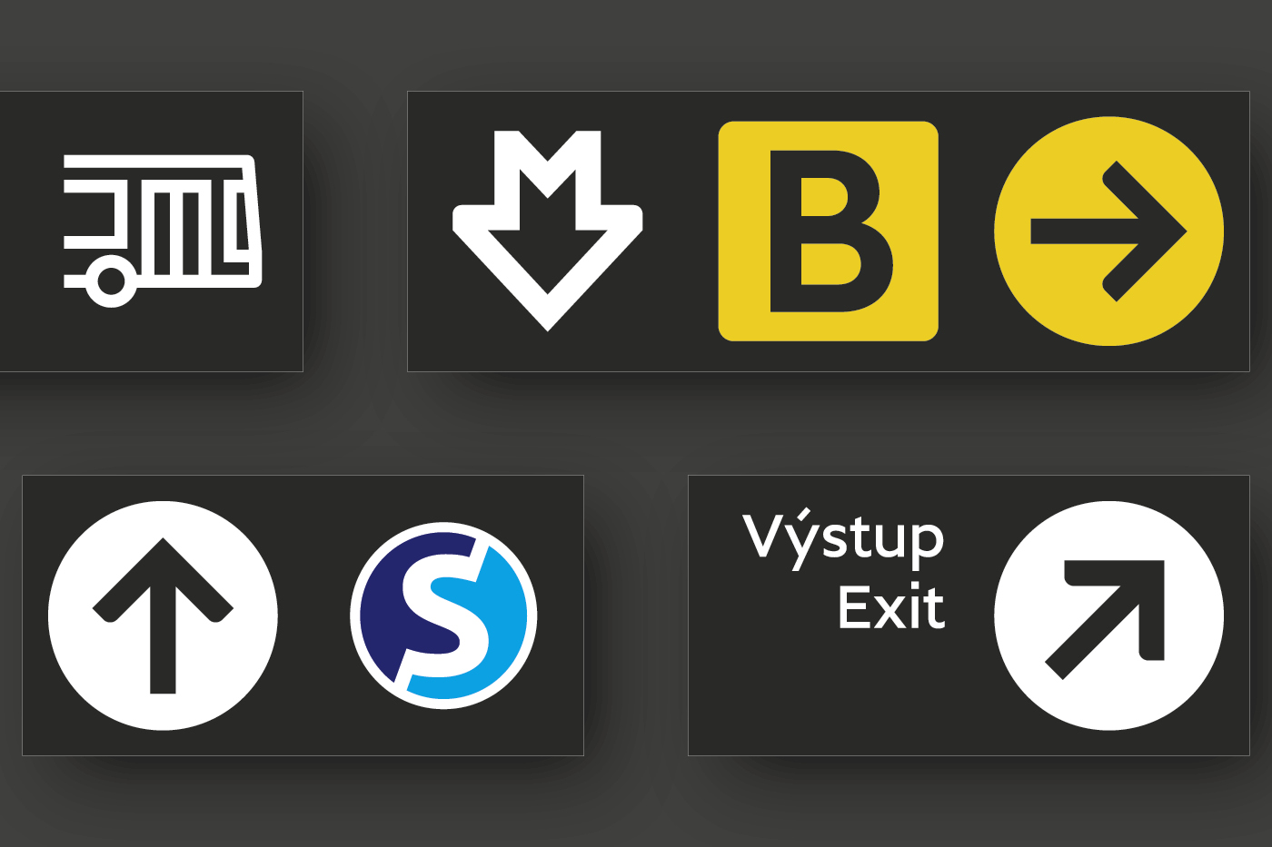 Wegweiser U-Bahn-Stationen