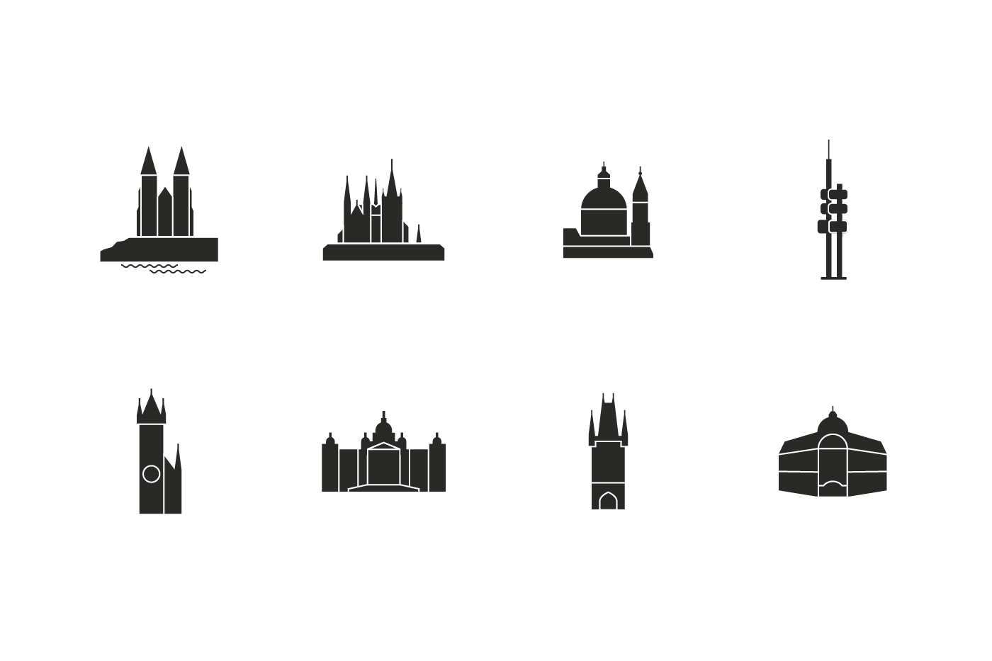 Piktogramme Sehenswürdigkeiten