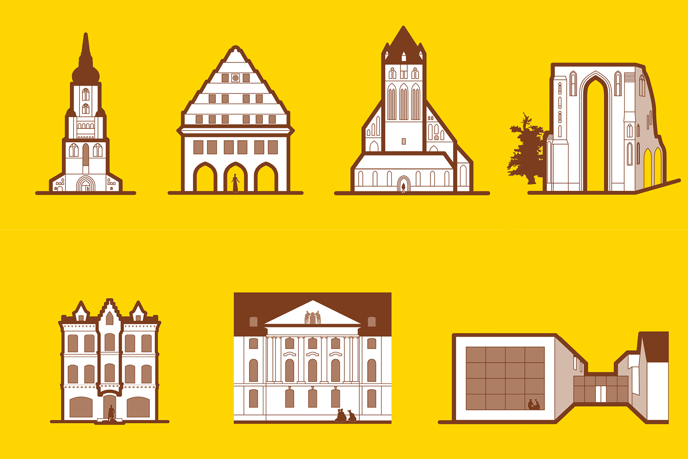 Pictogramme monuments touristiques et lieux évènementiels