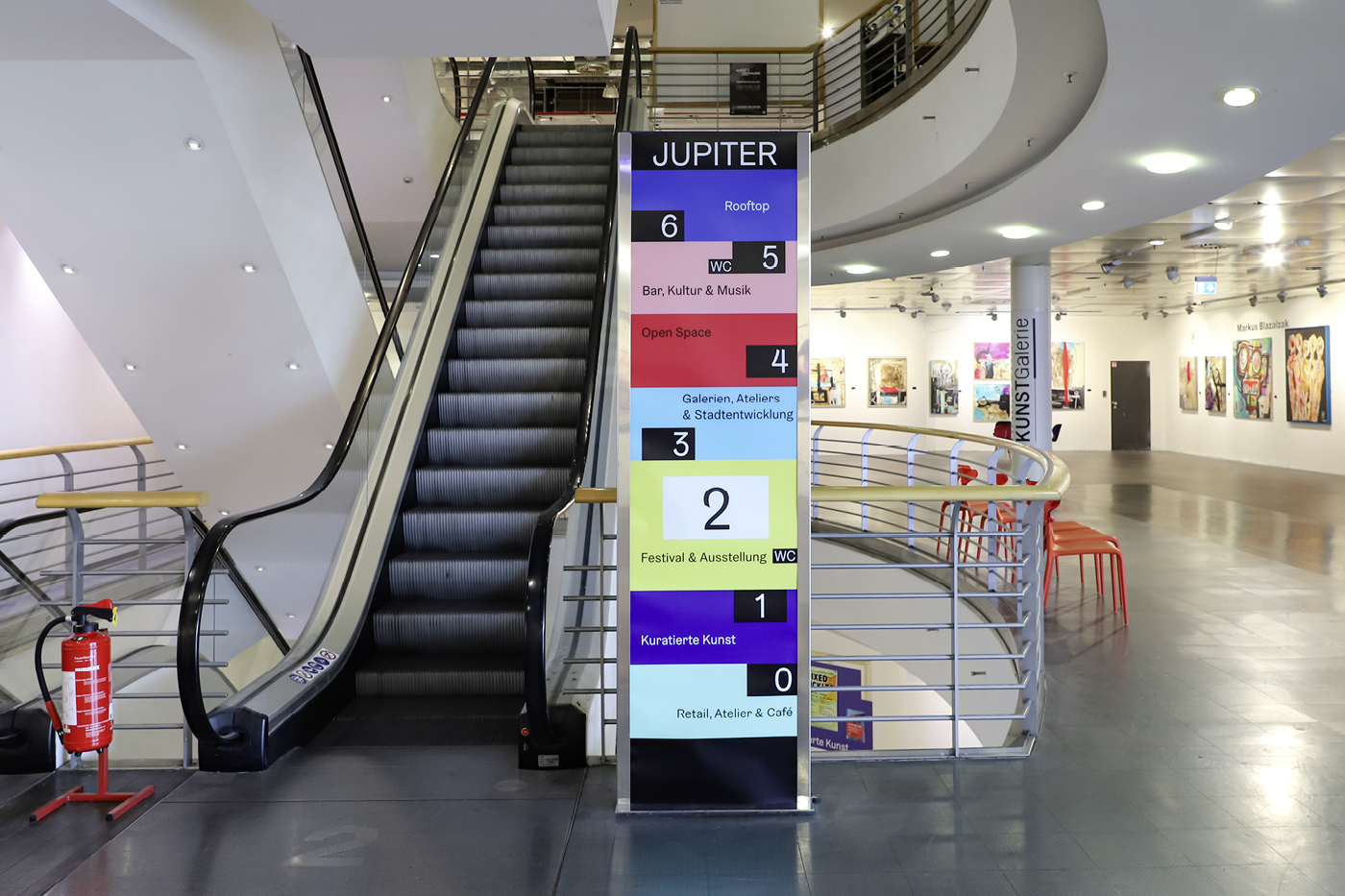 Etagenübersicht Rolltreppe