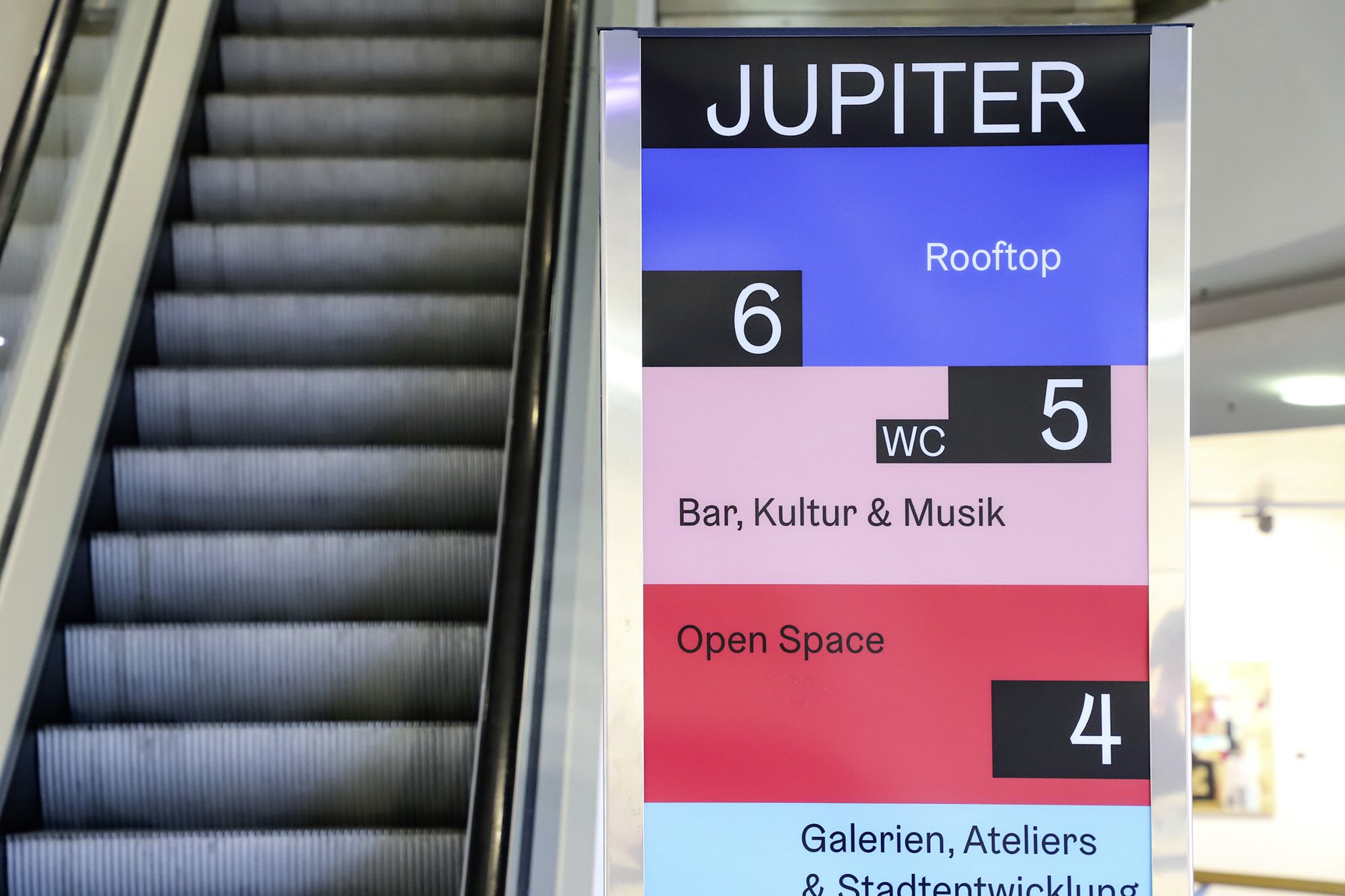 Etagenübersicht Rolltreppe