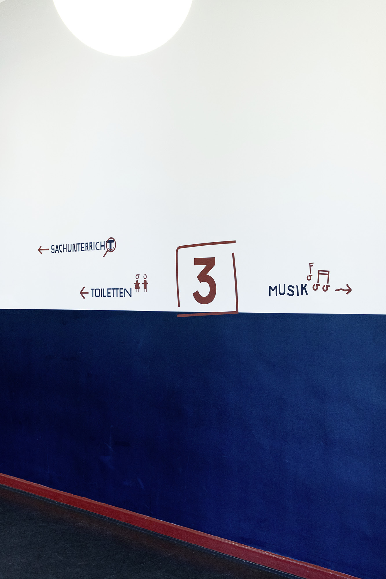 Repère de niveau et signalétique directionnelle